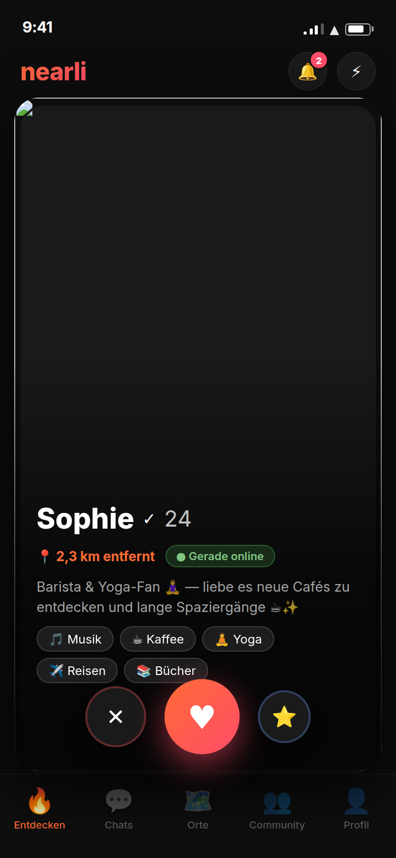 Entdecken — Profil-Swipe